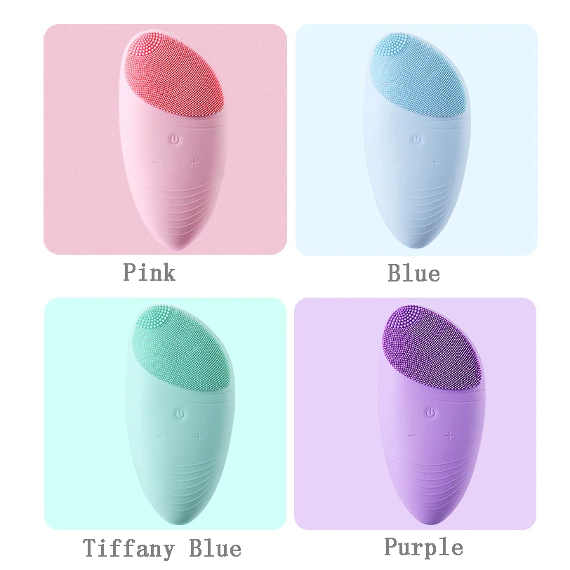 Электрическая силиконовая Очищающая щетка для лица Вибрирующая перезаряжаемая