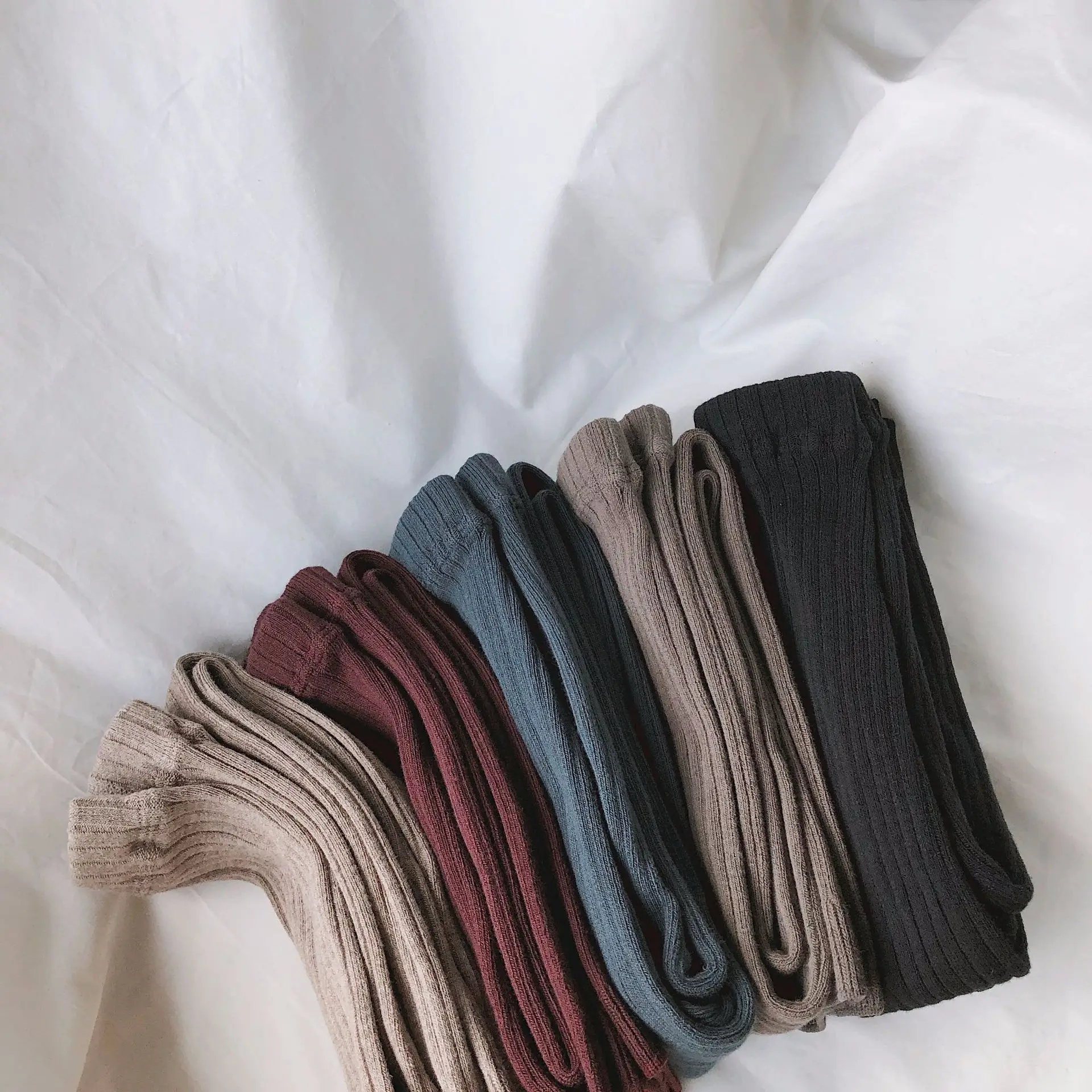 MYUDI/однотонные Детские леггинсы для мальчиков и девочек в рубчик из эластичного