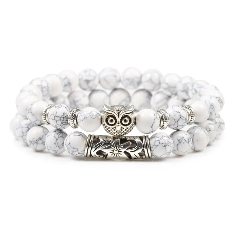 Браслеты унисекс из натуральной лавы 2 шт./компл. | Украшения и аксессуары