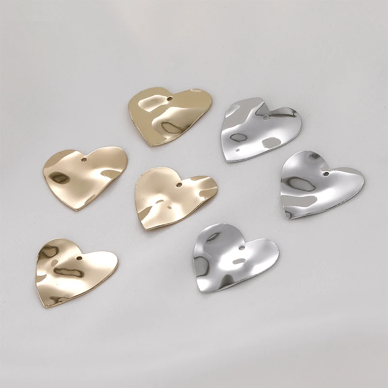

Minimum order 40pcs/lot handmade geometry hearts shape copper charms diy jewelry earring pendant accessory