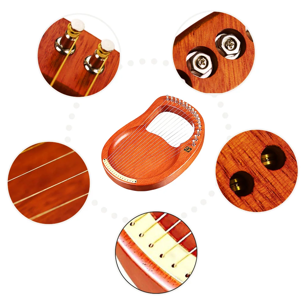 Уолтер. t 16 String деревянный Лира Арфы красного дерева струнный инструмент с сумкой