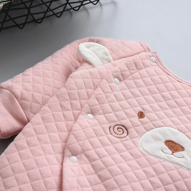Newborn Baby Autumn Long Sleeved Cotton Rompers New Baby Boys Girls Winter Warm Thicken Jumpsuit Cartoon One Piece Outfits