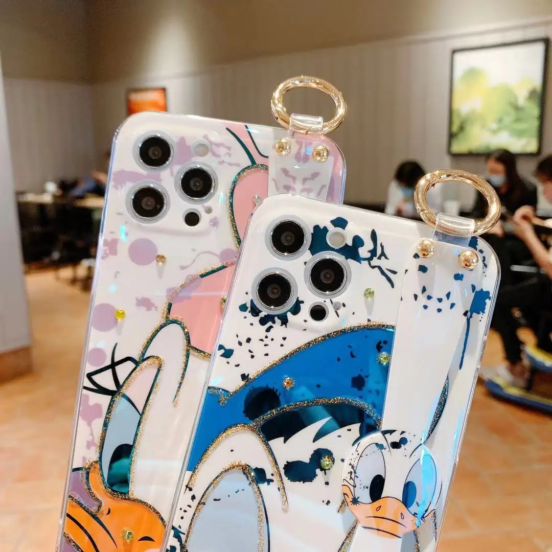 

New 2021 Disney Donald Daisy for iPhone 7/8 plus xr xs max 11/12pro max 12mini kawayi coupe cute phone case