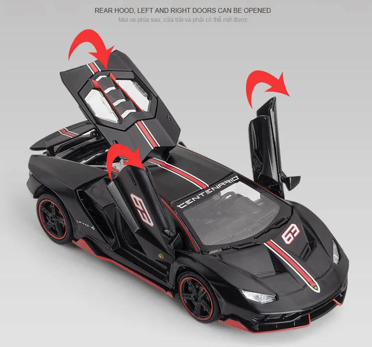 Коллекция 1/32 года модель металлического автомобиля под давлением со звуком и