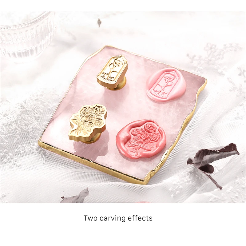 3D тисненый винтажный восковой штамп для печати Цветы животные свадебных