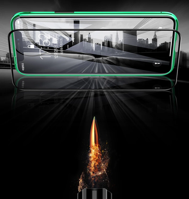 360 Полный Магнитный чехол для телефона iPhone 11 Pro 11 Pro MAX металлический бампер для iPhone XS XR XS MAX 8 7 6 6S Plus стеклянный чехол