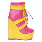 Женские ботильоны на танкетке, на платформе, размеры 48 49 50 52