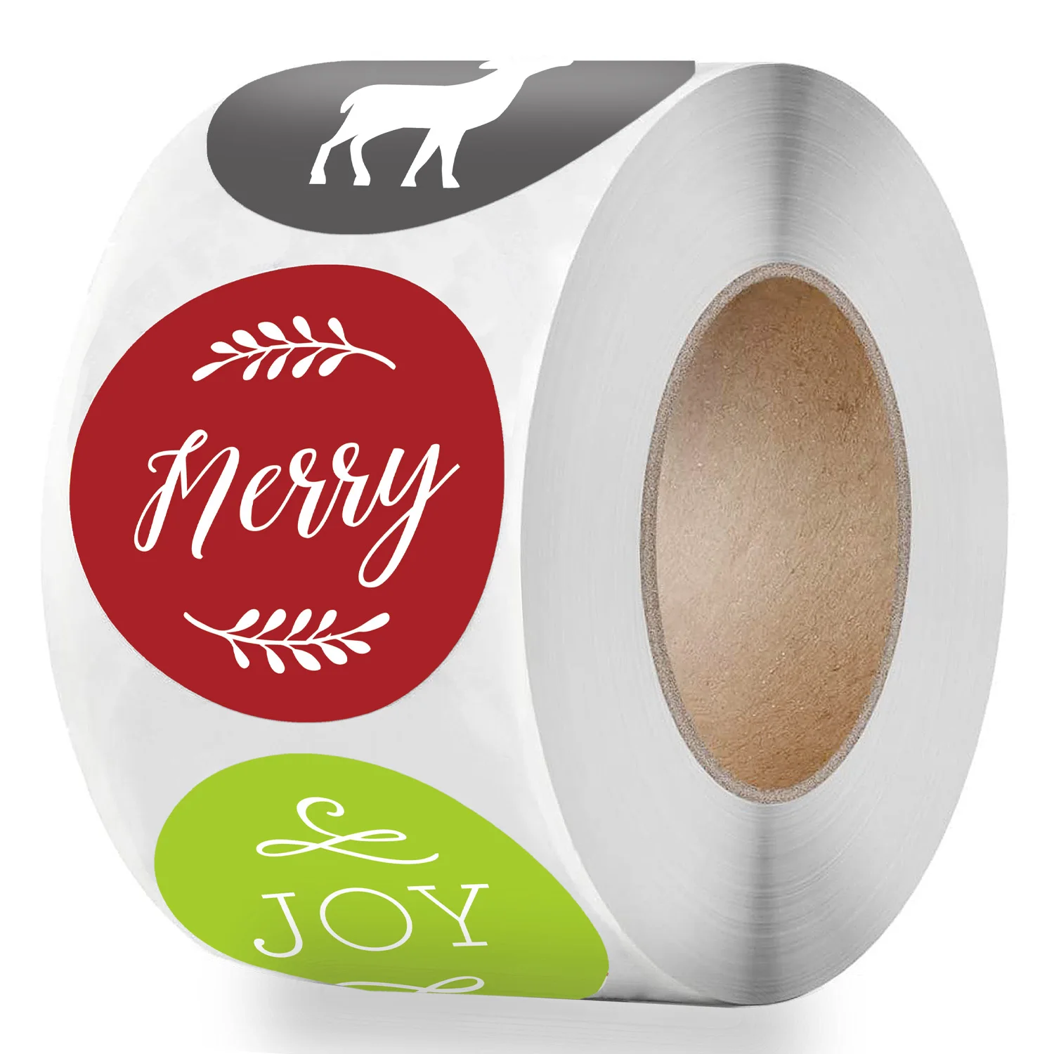 

500Pcs/roll Christmas Sticker Tree 6 Designs Patter Round Sticker Package Seal Labels Gift Decoration Sticker new year decor