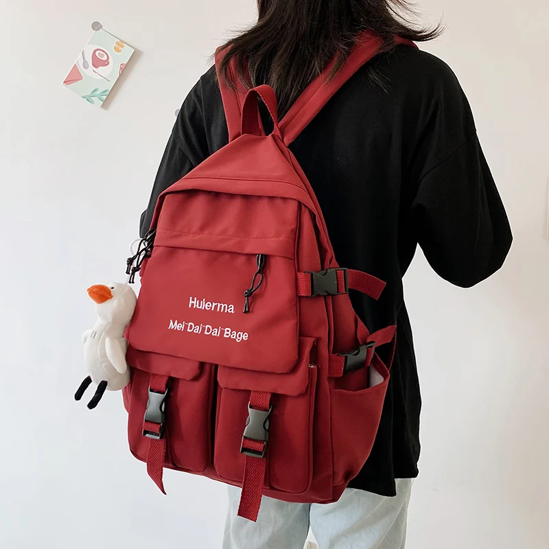 Рюкзак водонепроницаемый нейлоновый для мужчин и женщин модная школьная сумка в