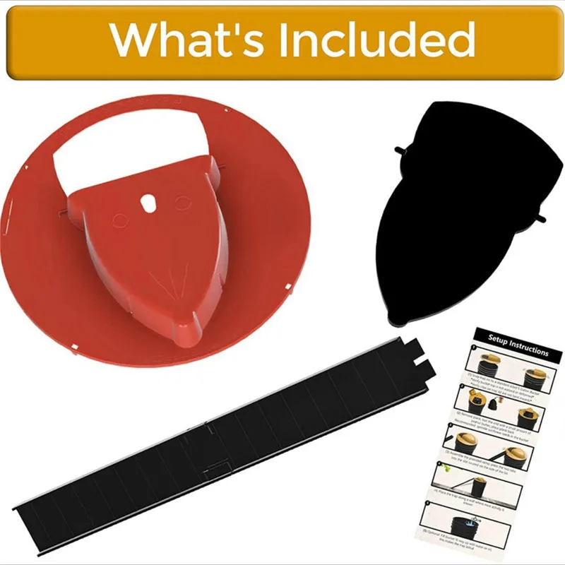 Ловушка для мыши в дверном стиле с крышкой ведра крыса пластиковая откидная