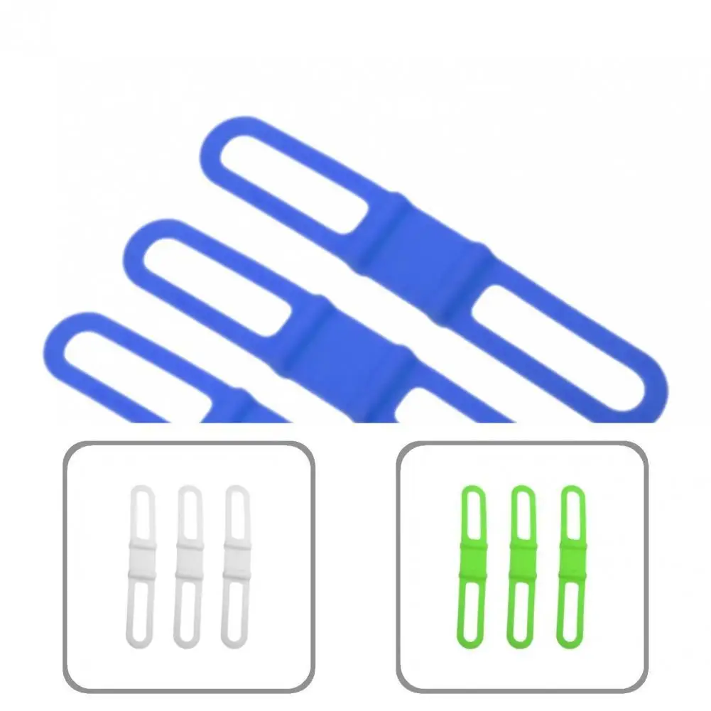 

3Pcs Practical Multifunctional Bicycle Silicone Band Heavy-duty Bicycle Light Rubber Band No Deformation for Bicycle