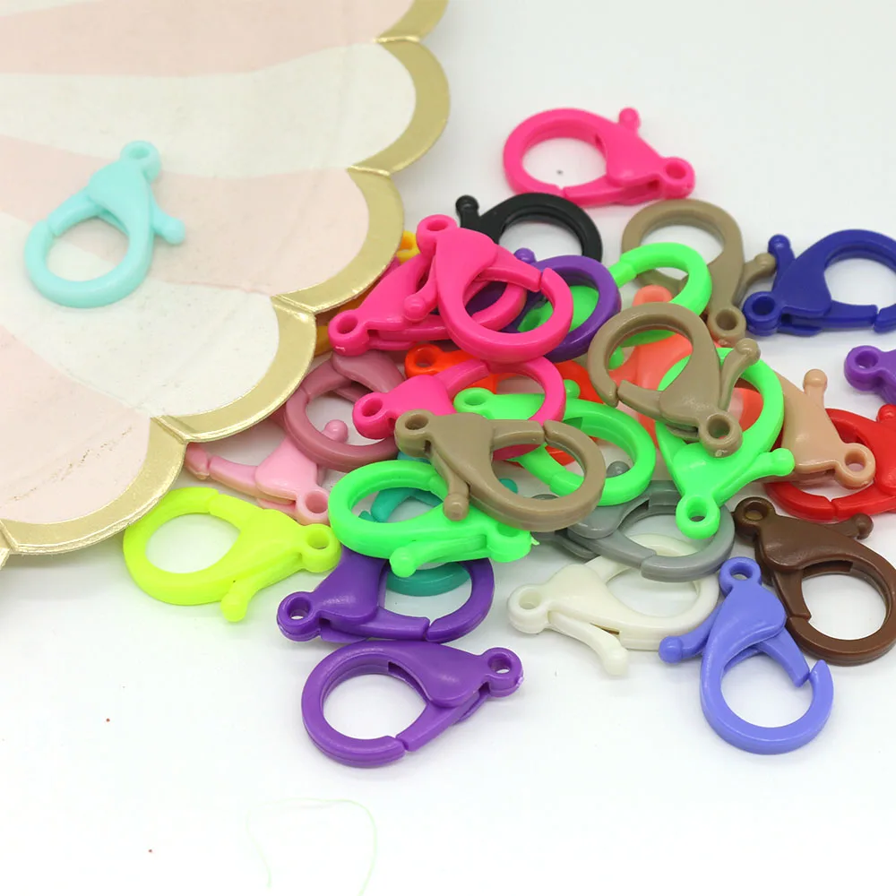 Пластиковые Застежки Карабин карамельных цветов 50 шт. крючки кольца для ключей