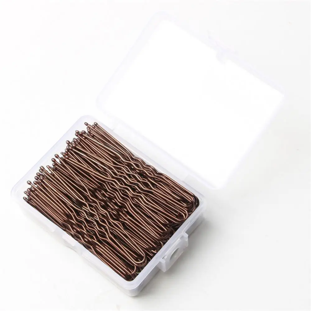 

50/100pcs Colorful Wedding Alloy Bobby Pins Hair Clips Hairpins Barrette Hairpins Black Side Wire Word Folder Styling Tools