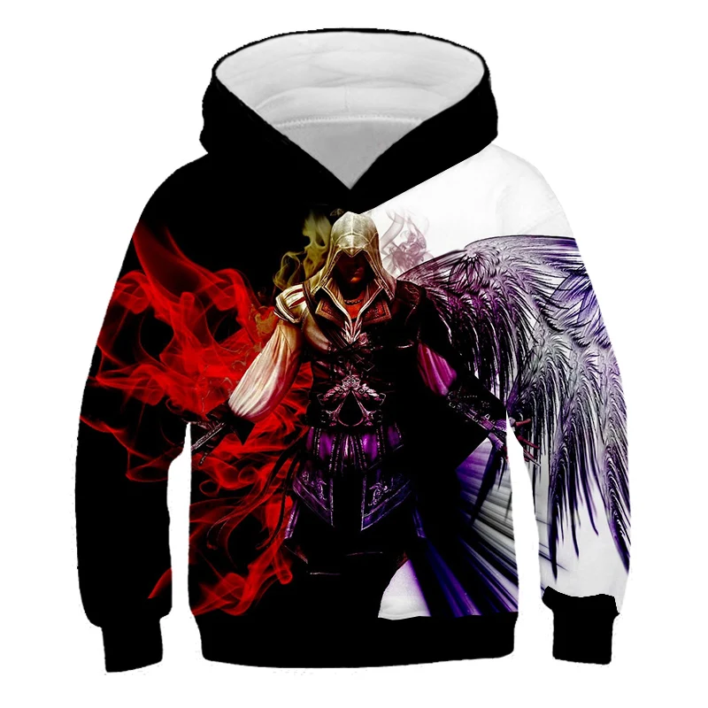Outono/Детская уличная одежда Homen Venda Quente Camisola Assassins Creed 3D Roupas Повседневная Толстовка