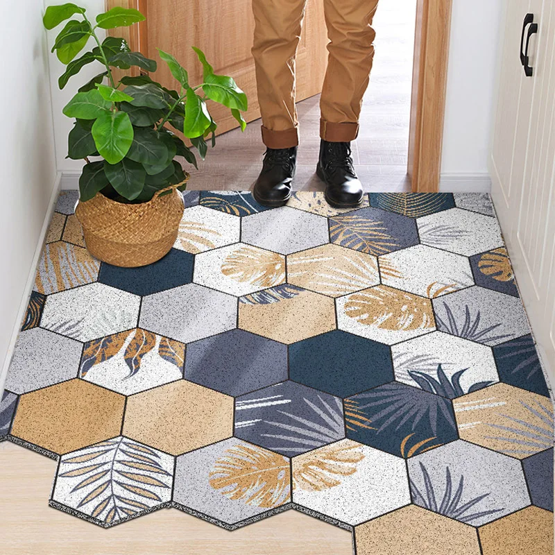 home floor mats carpet pvc kitchen mat bath mat can be cut custom doormat anti slip entrance doormat washable modern mats carpet free global shipping
