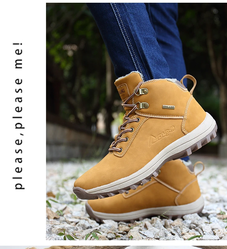 MIXIDELAI Brand New Fashion Pu Leather Men Boots Comfortable Men Shoes Ankle Boots Short Plush Winter Warm Shoes Men Size 39~46