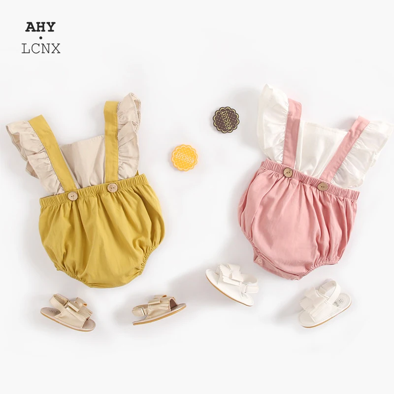 

2022 летняя одежда принцессы для маленьких девочек, детская одежда для новорожденных, хлопковое боди без рукавов для новорожденных, милый дет...