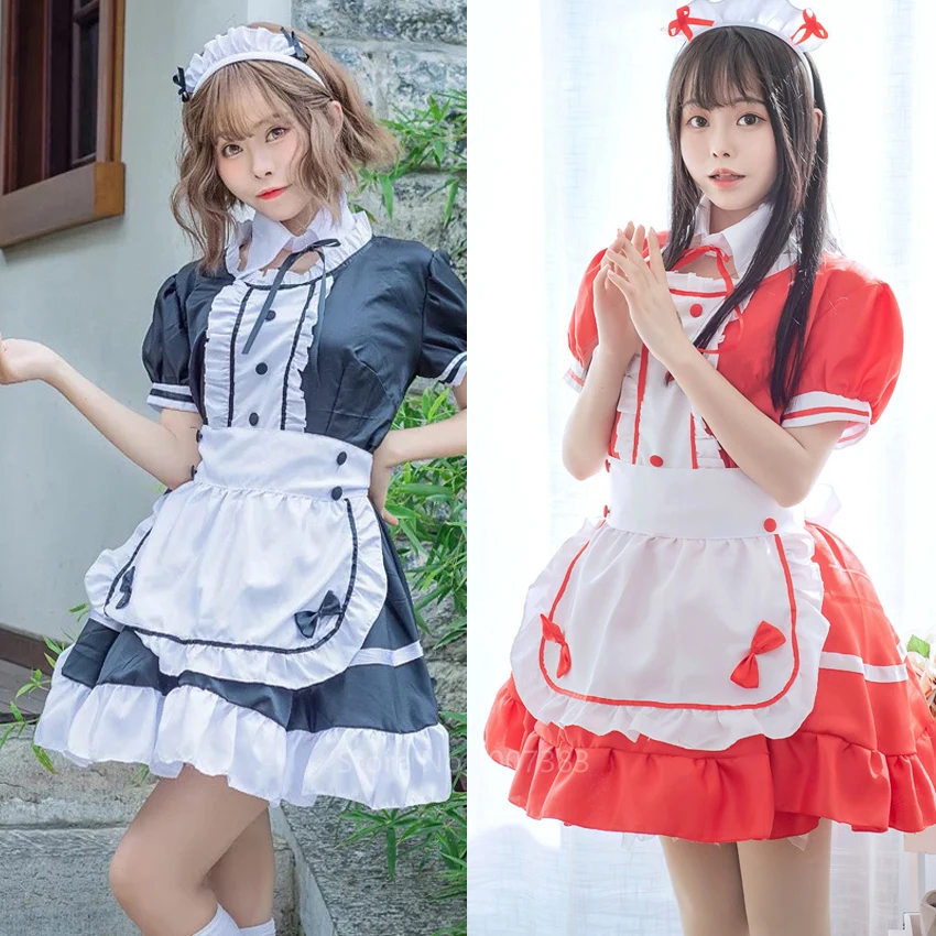 Женский костюм милой горничной карнавальный аниме униформа кафе для вечерние