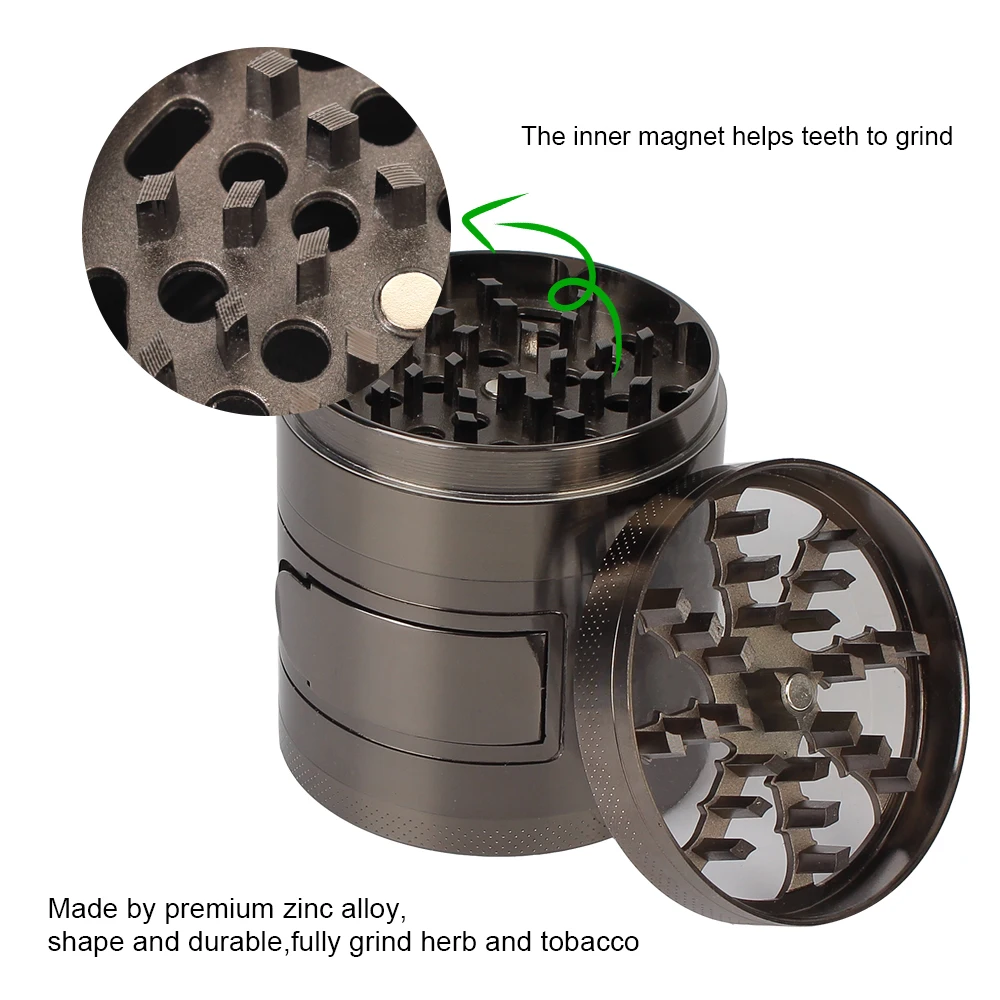 Прозрачная травяная табачная мельница ремешок для курения трав 4-layer 63 мм
