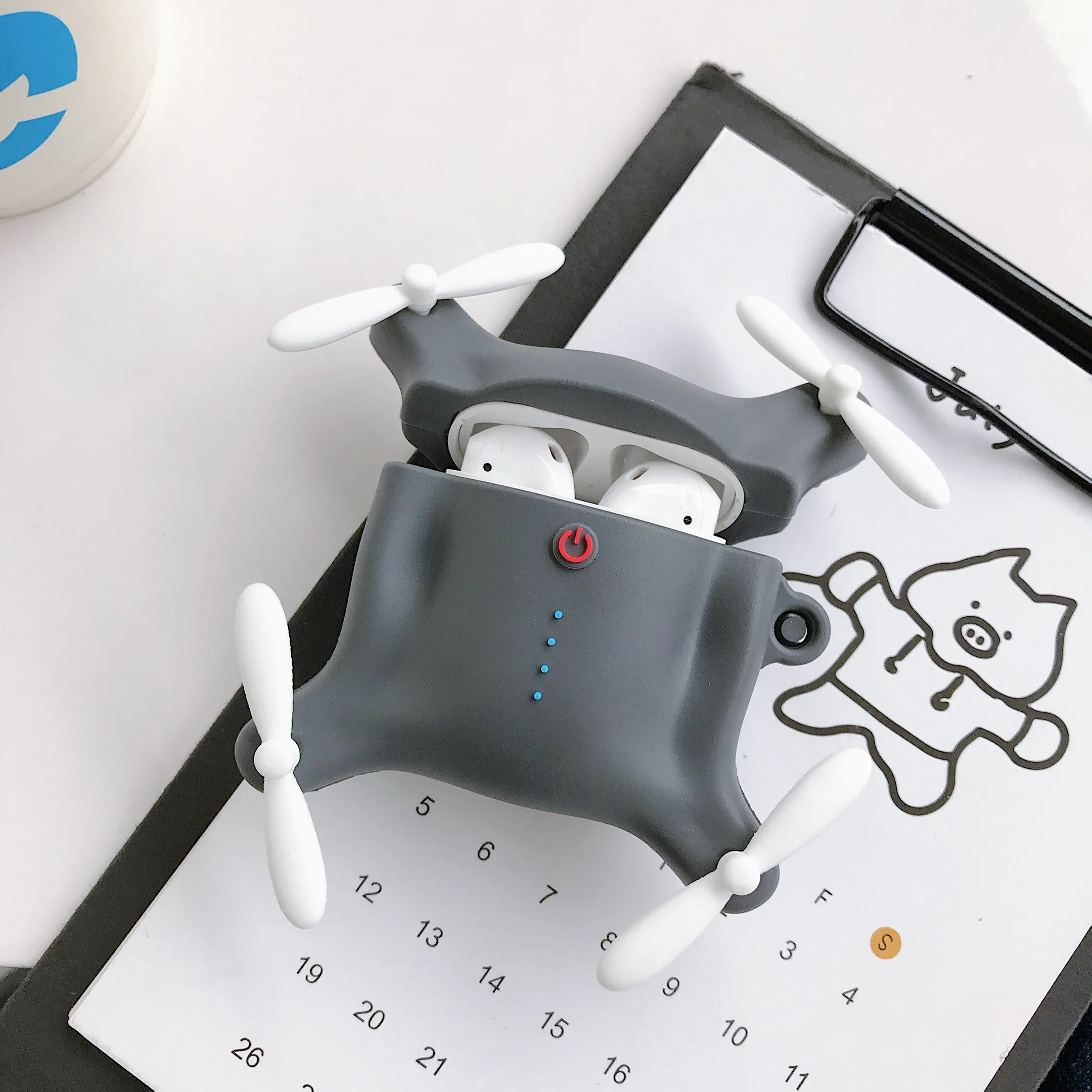 For Airpods Pro 1 2 3D Cool Drone Earpods Case for Apple 3 Unmanned Aircraft Wireless Earphone Cover Charging Box | Электроника