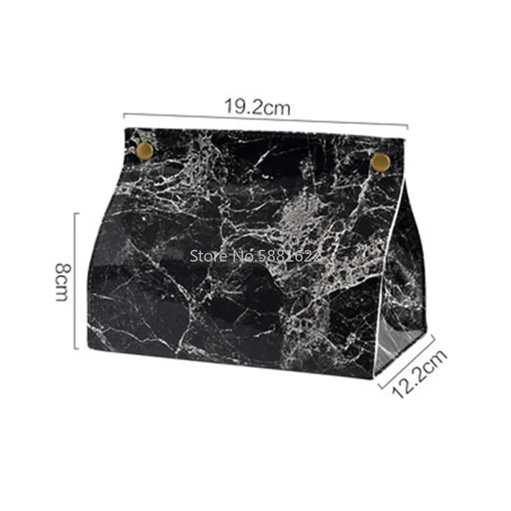 Шикарный чехол для салфеток контейнер из искусственной кожи с мраморным узором