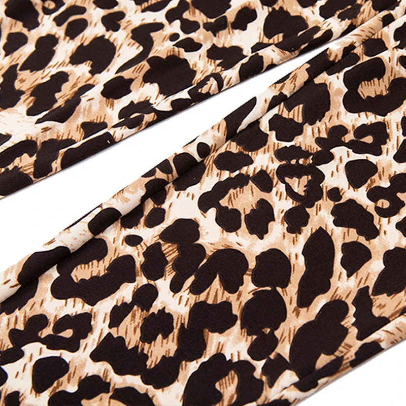 

Sexy Hollow Out Beauty Back Jumpsuit Trend Leopard Printed Sporty Fitness Bodysuits Women Clothing Bodysuit