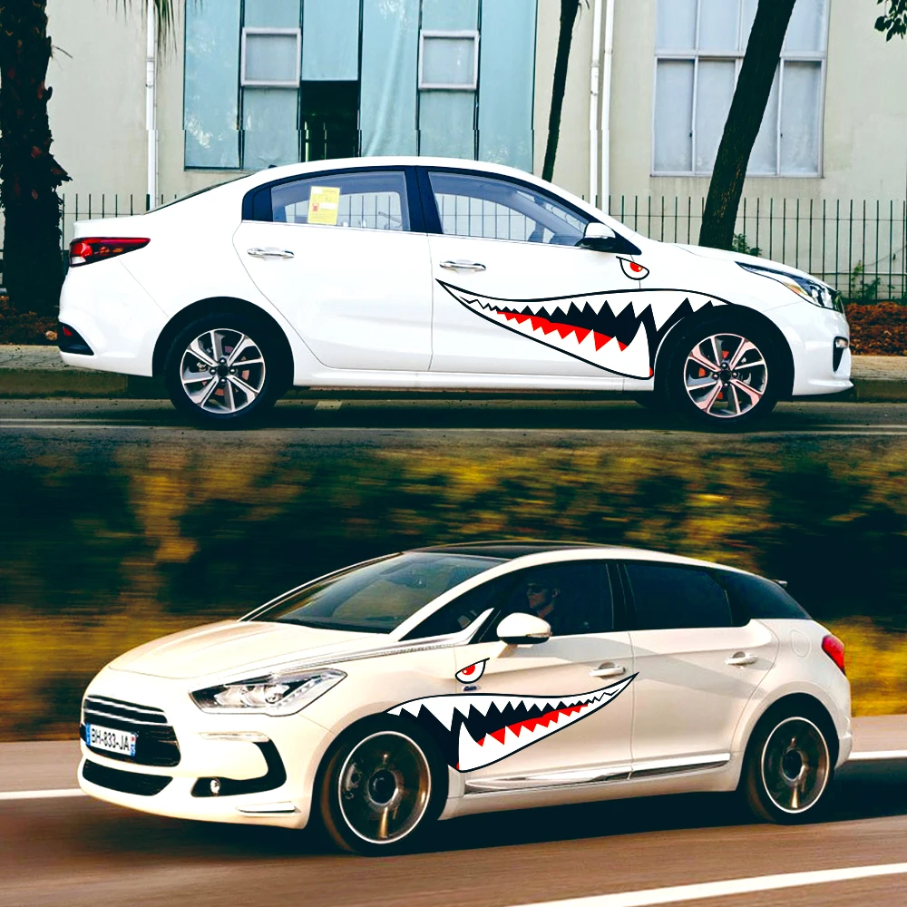 DSYCAR 1 пара наклеек в виде Зубов Акулы графическая наклейка s виниловые наклейки