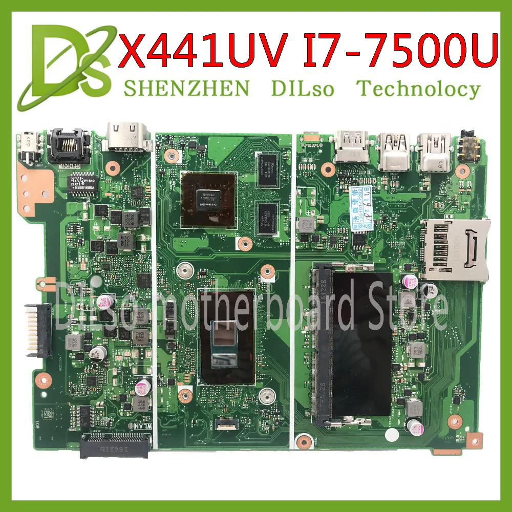 

KEFU X441UV Motherboard For ASUS X441U X441UV Laptop Motherboard notebook I7-7500 PM N16S-GMR-S-A2 original Motherboard Test