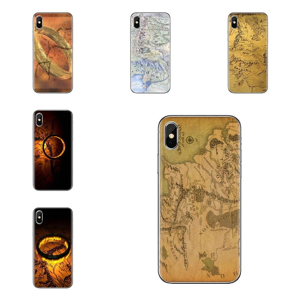 the lord of rings Map Hobbit TPU Shell Cover For Huawei G7 G8 P7 P8 P9 P10 P20 P30 Lite Mini Pro P Smart Plus 2017 2018 2019 |