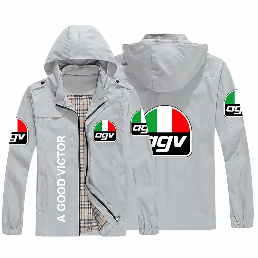 

2021 men's new spring and autumn jacket men's and women's casual zipper standing jacket hooded printing jacket