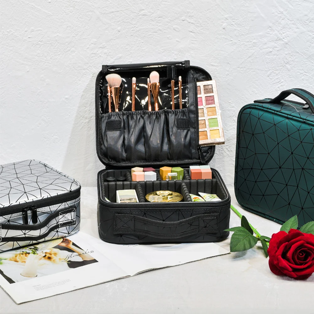 

Brand Beauty Brush Makeup Bag Travel Professional Women Cosmetic Case Big Capacity Make Up Box Necessary Waterproof Cosmetic Bag