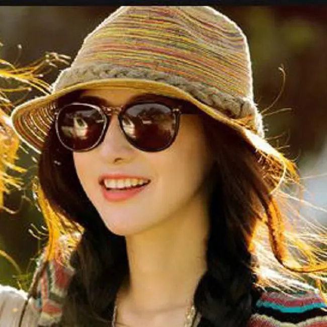 

Summer Fashion Colorful Sun Hats Casual Beach Straw Breathable Travel Hat Bohemia Vintage Outdoor Sun Prevent Cap Hats For Women