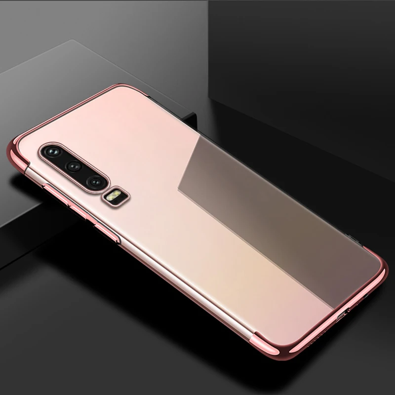 Pink Чехол для huawei P30 Lite, Прозрачный мягкий силиконовый чехол для huawei P30 P30Lite P30Pro, чехол для телефона - Цвет: Pink