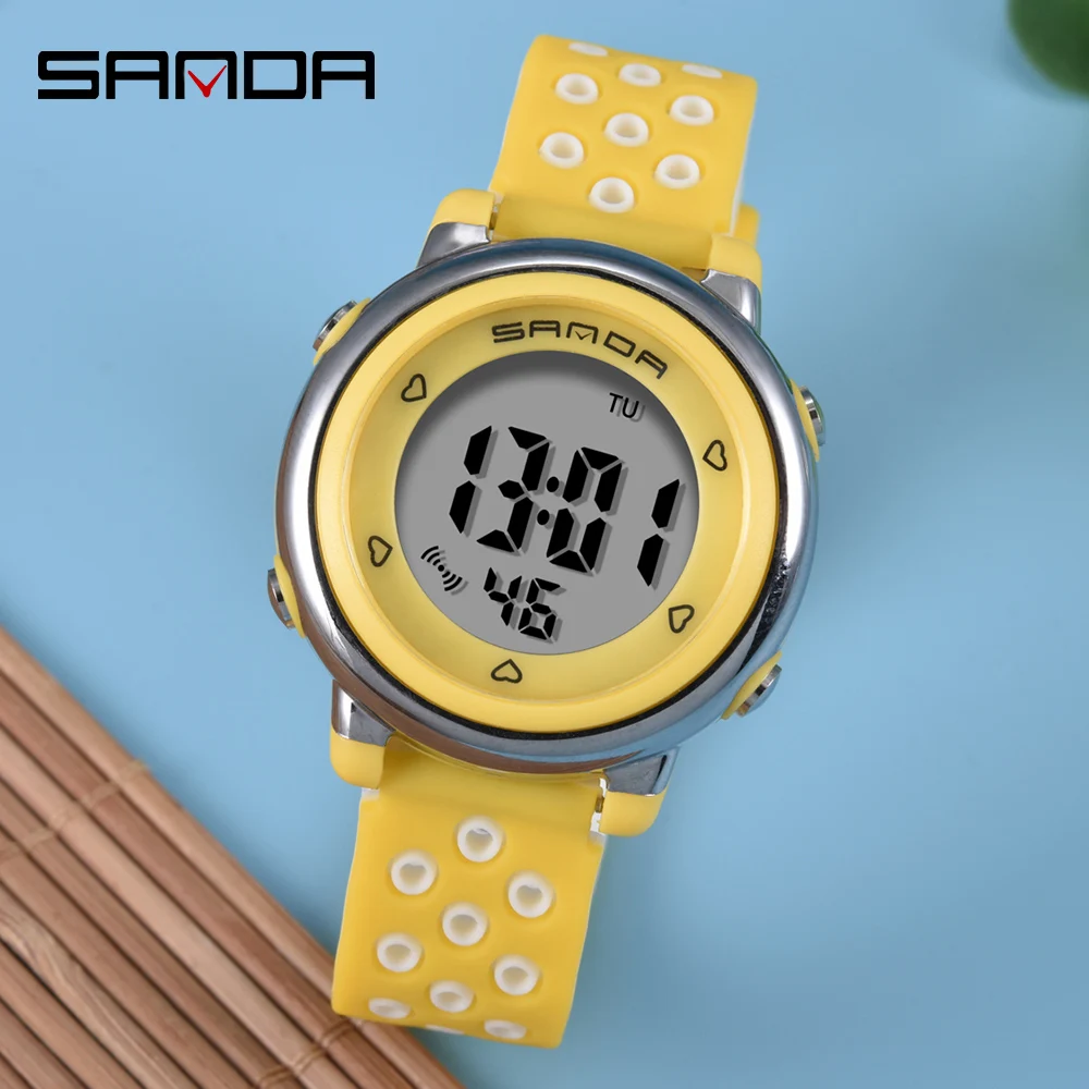 Часы наручные SANDA Детские светодиодные Модные цветные цифровые