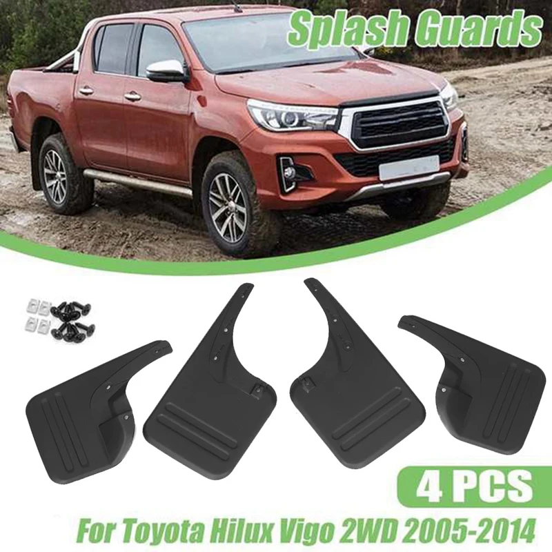 

4 шт., передние и задние брызговики для Toyota Hilux Vigo 2WD 2005-2014