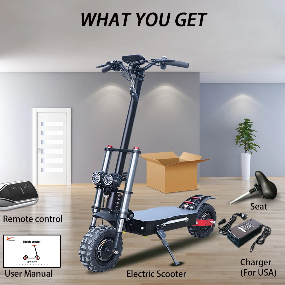 

EU US Stock high Speed 80KM/H Folding Scooters Seat Dual Motor Self Balance Scooter trotinette electrique adulte widewheel forad