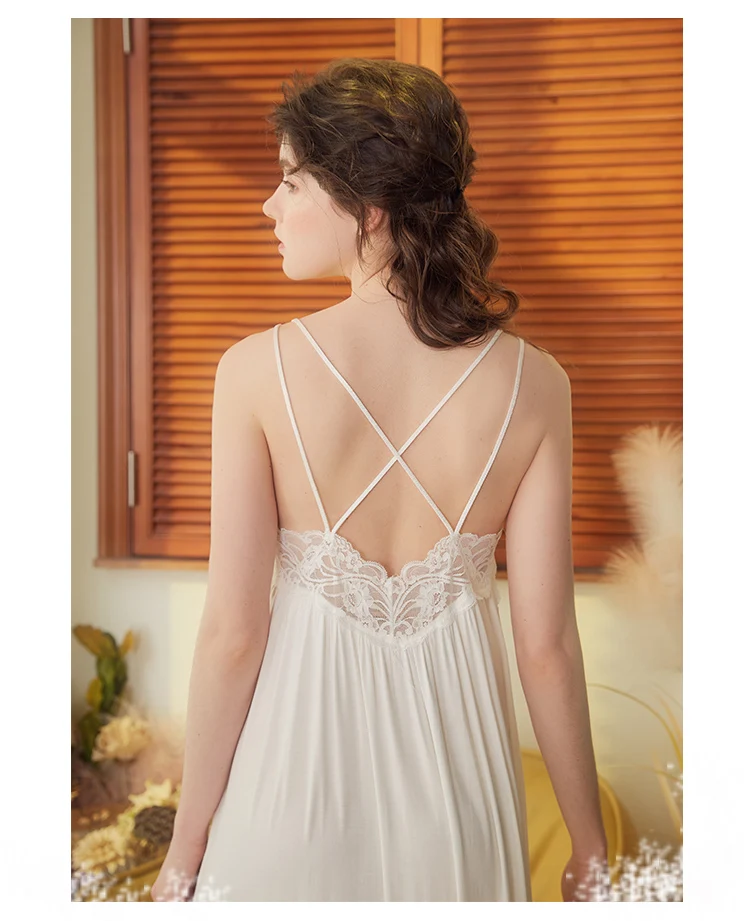 Кружевное Ночное платье в дворцовом стиле кружевная шелковая газовая ночная