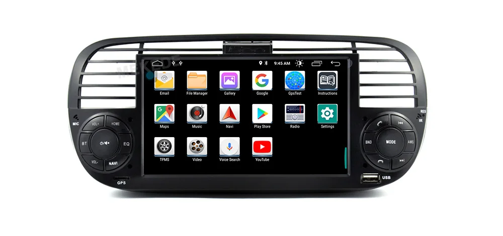 Продукт! ips DSP android 9,1 автомобильный dvd gps навигационный мультимедийный плеер для Fiat 500 2007- с wifi bluetooth carplay DAB