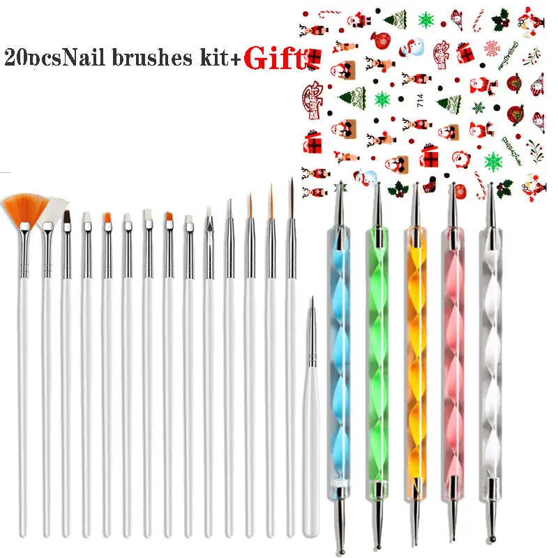 Набор кистей для нейл-арта инструменты маникюра градиентный Гель-лак создания
