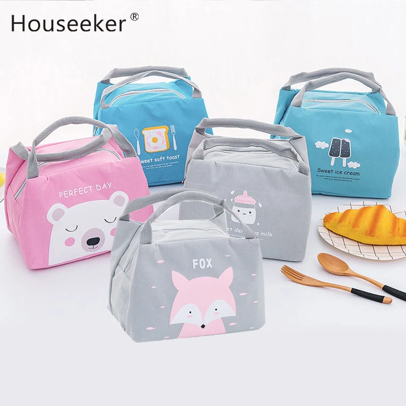 Изоляционная сумка для ланча с рисунком лисы школы пешего туризма хранения