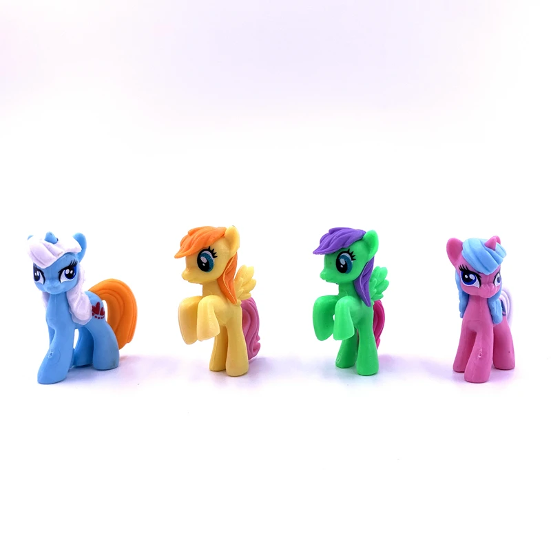 12 шт. мой маленький пони милые ПВХ Единорог ponis лошадь игрушки Фигурки Куклы для