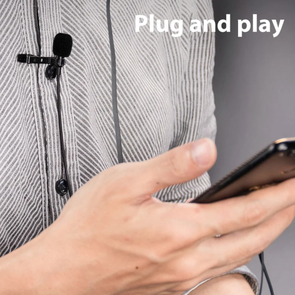 Конденсаторный мини микрофон USB Type C для записи аудио телефонов Huawei Xiaomi Samsung