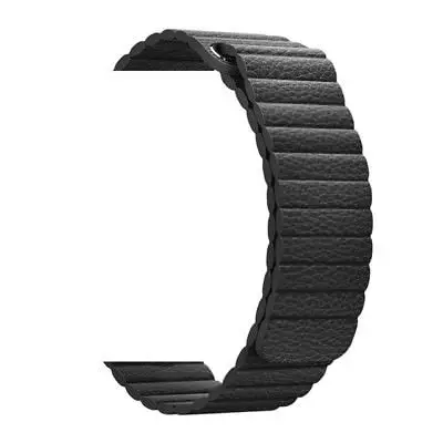 Ремешок из натуральной кожи с магнитной петлей для apple watch band 38/42 мм и для apple watch 4 44/40 мм браслет для iwatch series 3 2 1 - Цвет ремешка: Black