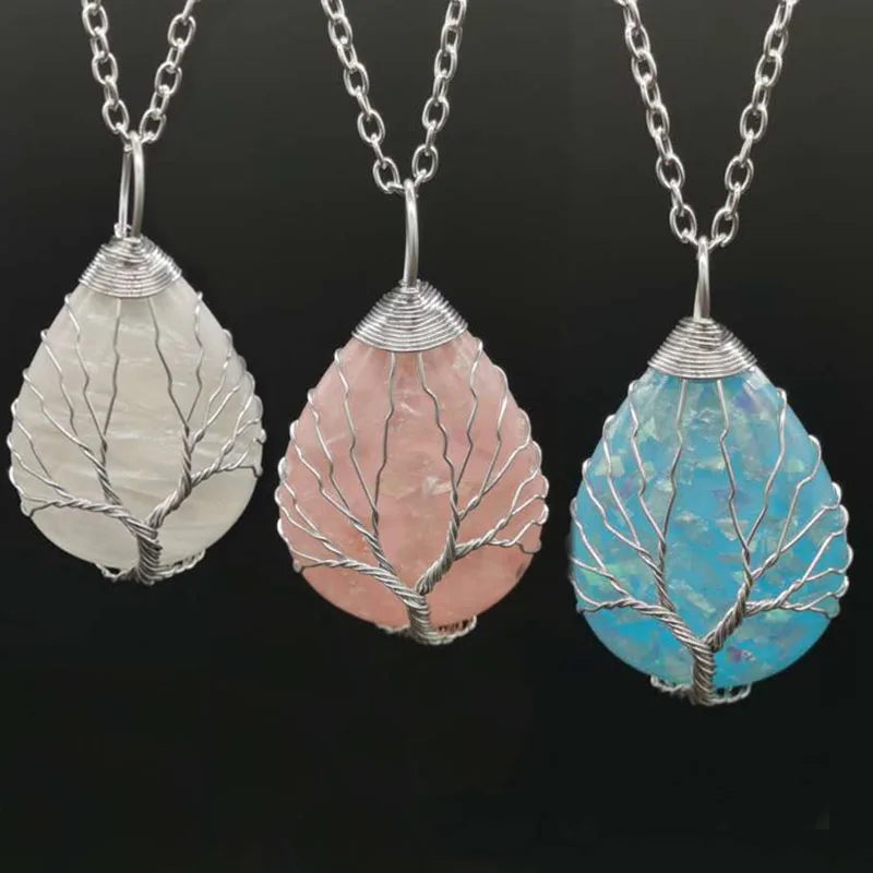 Ручной работы &quotДрево жизни&quot проволочный обертывание ушка оболочки смолы