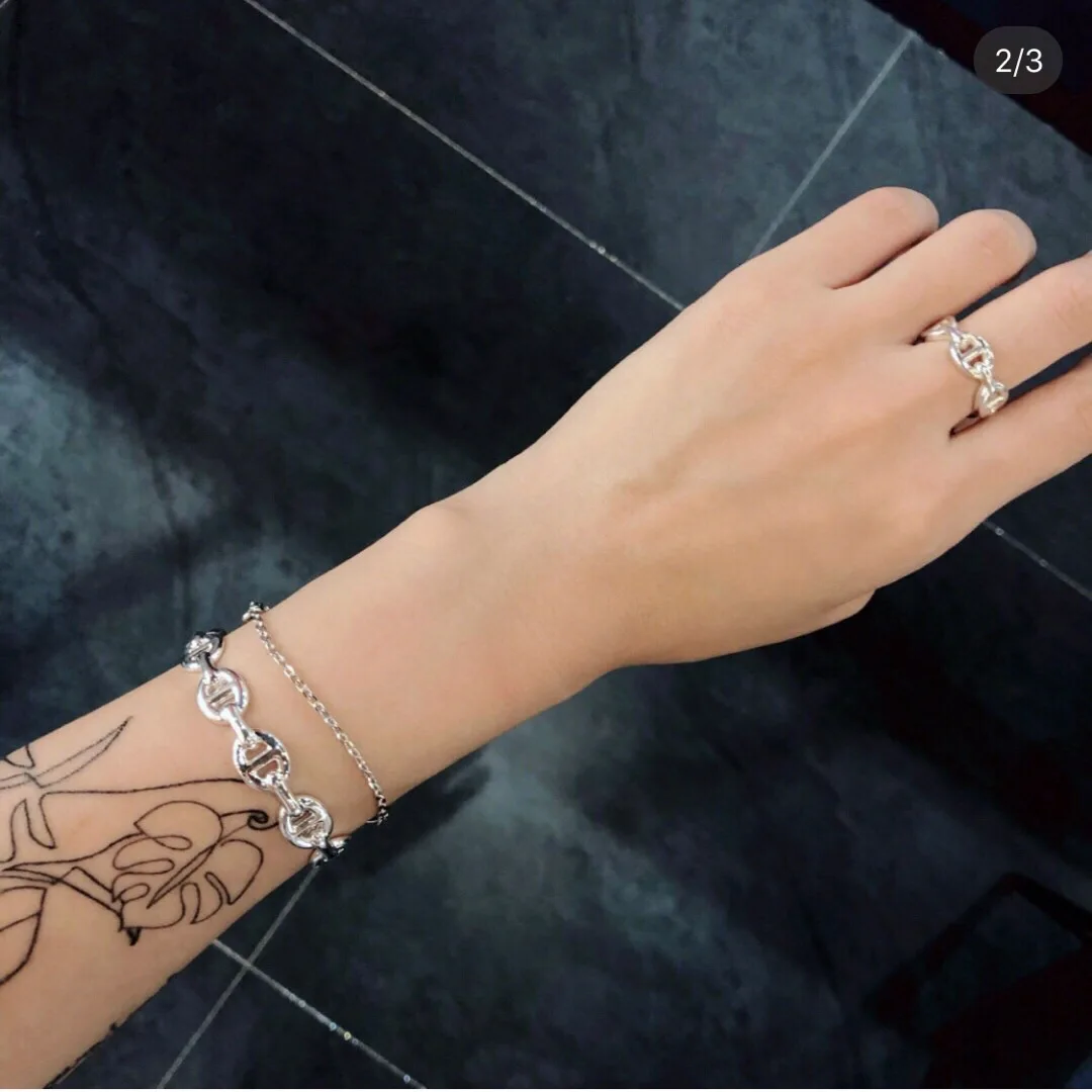 Дизайнерский нишевый браслет в виде свиньи носу женское ювелирное изделие стиле