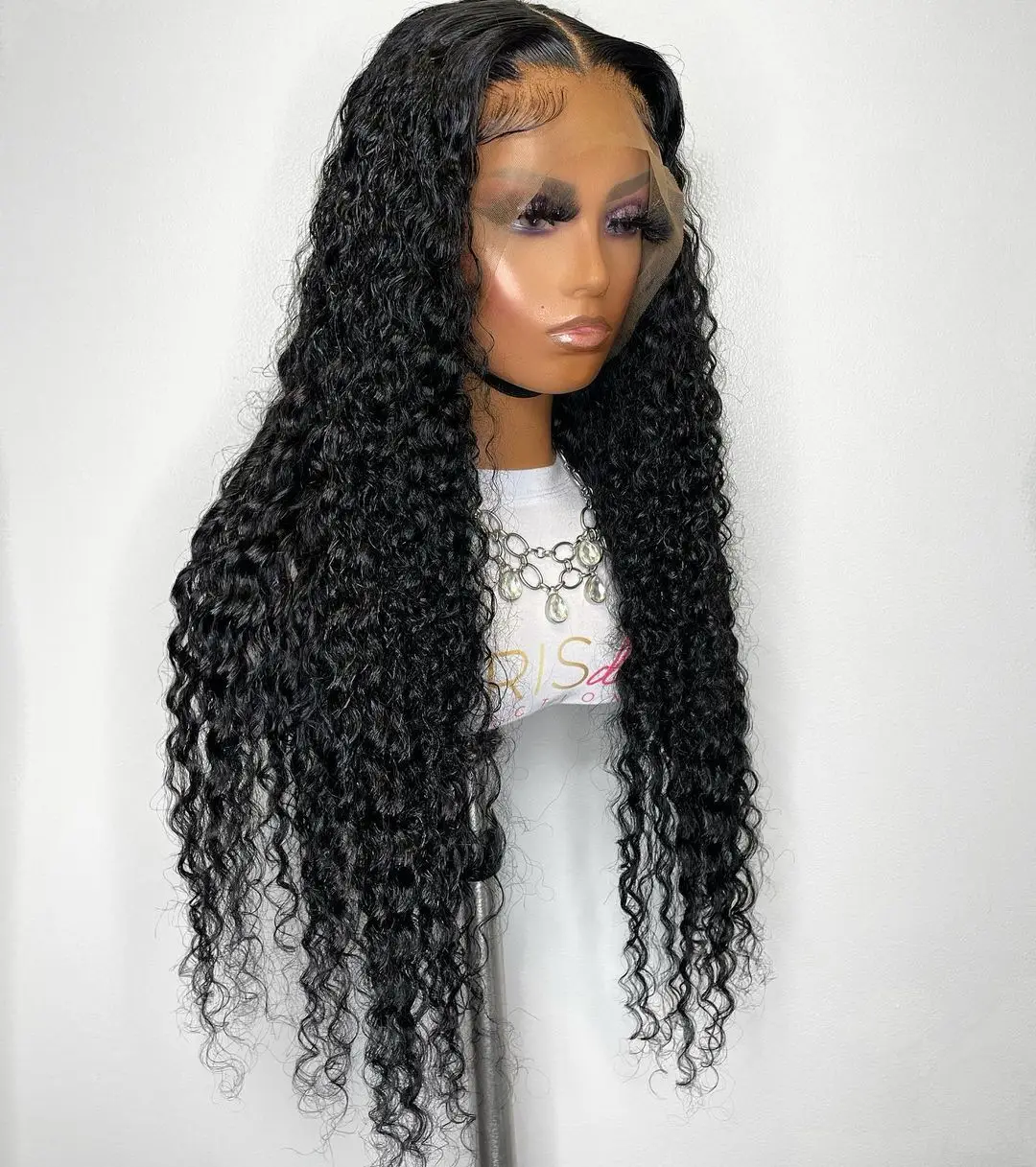 

Natural Hairline Curly Lace Front Wigs Glueless Synthetic Hair for Women Lace Wig Heat Resistant Fiber Hair 150% Density