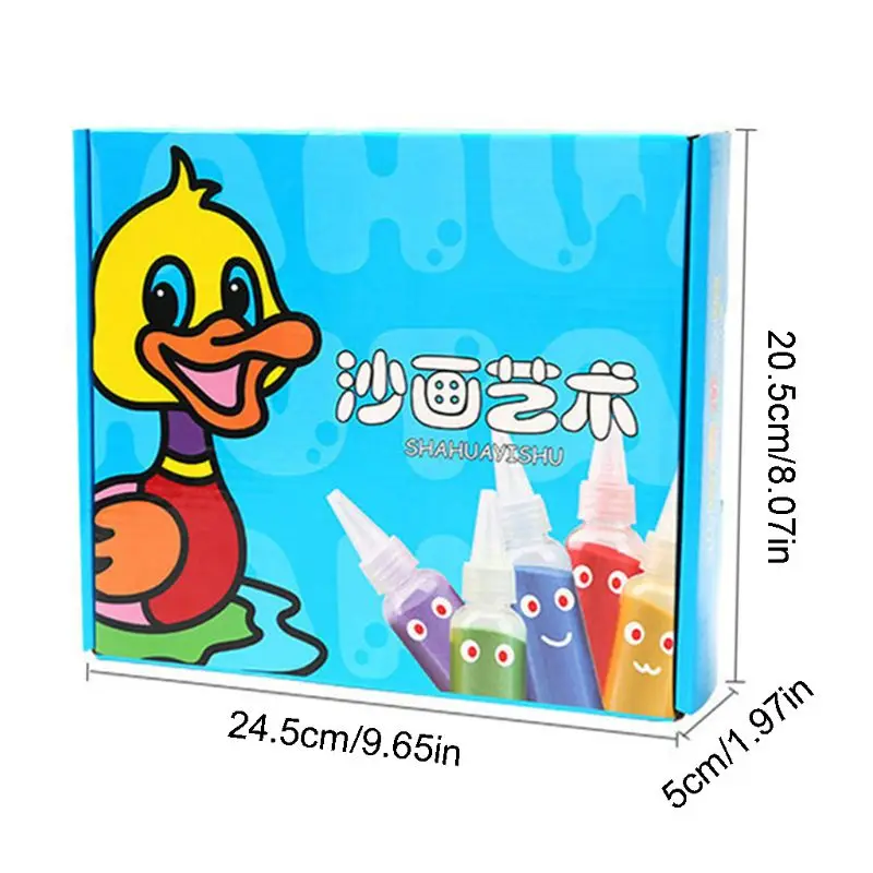 

1 Set Children Baby Kids DIY Sand Painting Toy Drawing Board Set Handmade Picture Paper Craft Art Kit