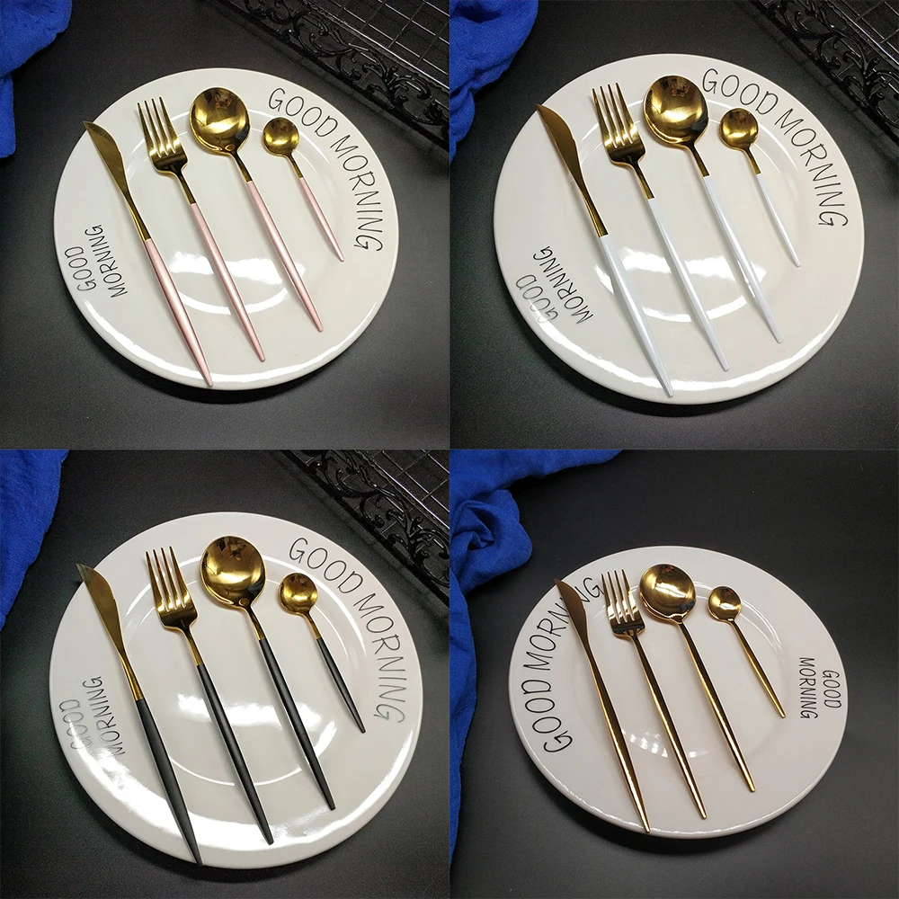 24 шт. набор столовых приборов нержавеющая сталь | Дом и сад