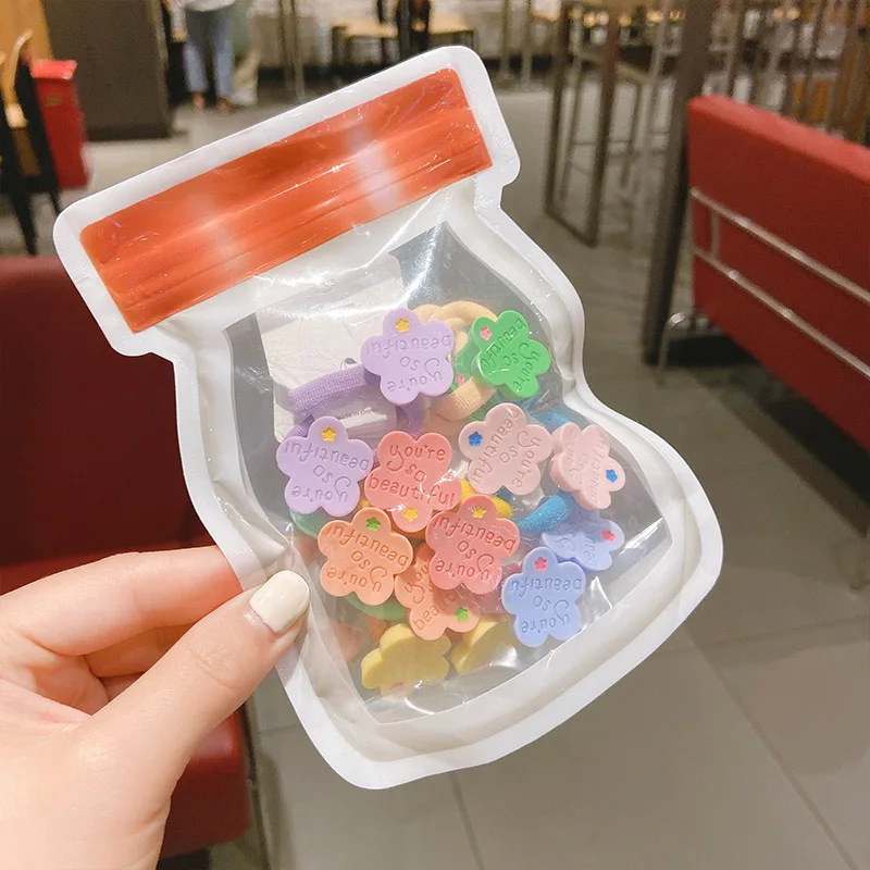 

1Bag children's Candy color Headband Headwear hair Korean version the cartoon headwear girl rubber band sweet cute accessories