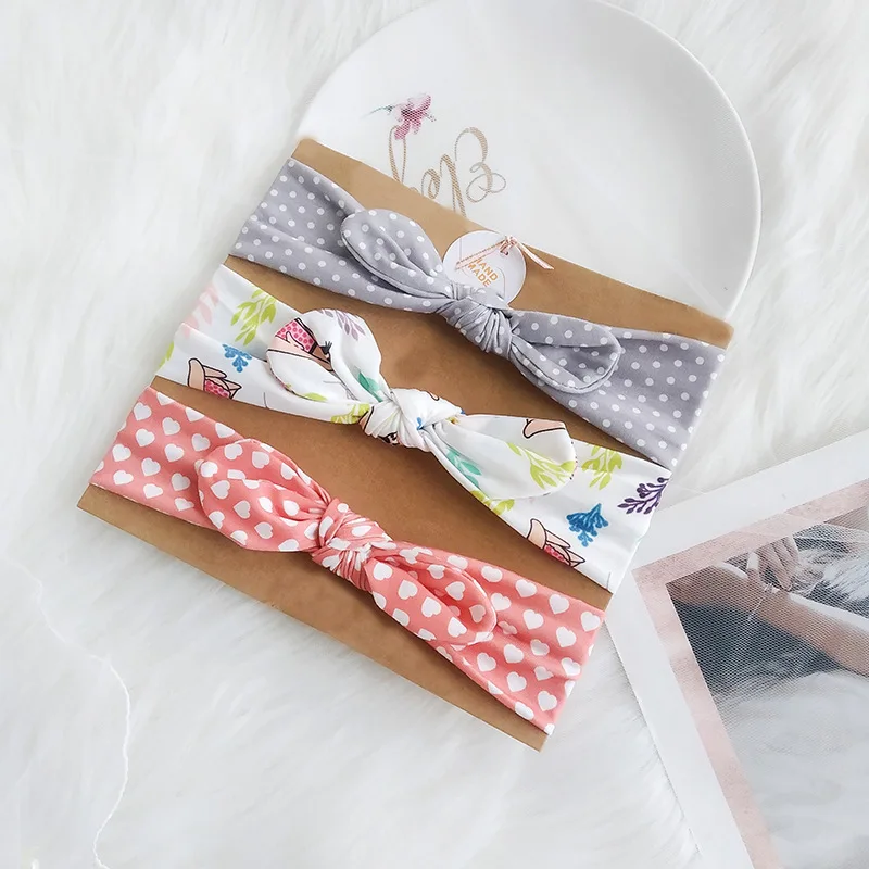 16 3Pc/Set Baby Headband For Girls Flower Rabbit Ear Baby Big Bows Turban Baby Hair Accessories For Children Girl Hairband - Цвет: 16